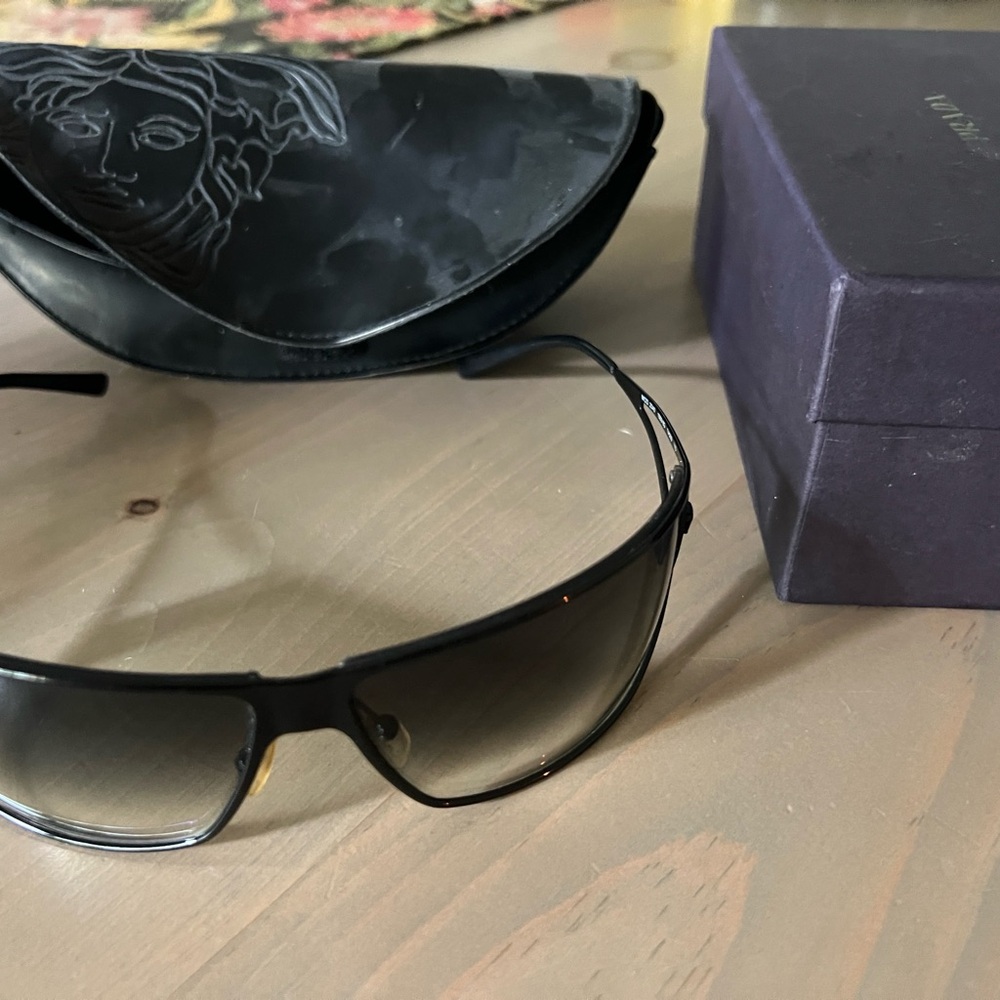 Versace Unisex Black Sunglasses